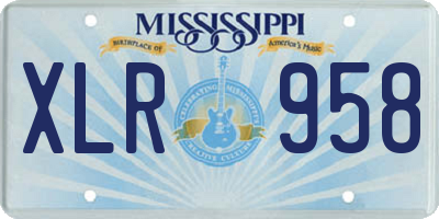 MS license plate XLR958