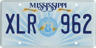 MS license plate XLR962