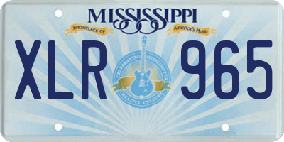 MS license plate XLR965