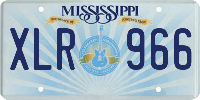 MS license plate XLR966