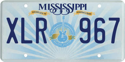 MS license plate XLR967