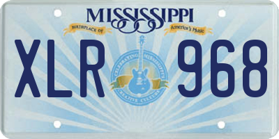 MS license plate XLR968