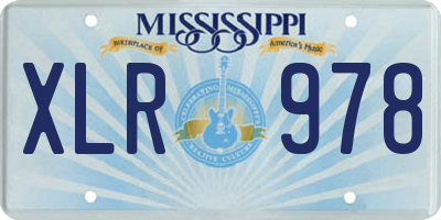 MS license plate XLR978