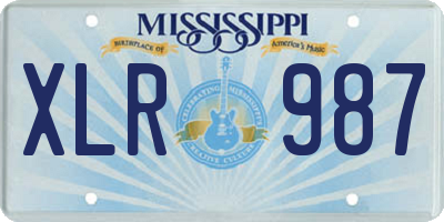 MS license plate XLR987