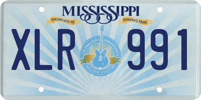 MS license plate XLR991