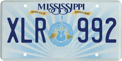 MS license plate XLR992