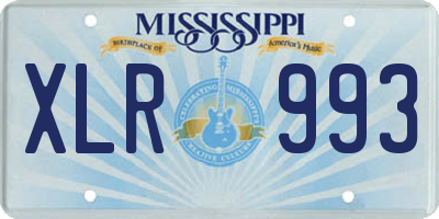 MS license plate XLR993