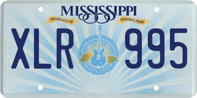 MS license plate XLR995