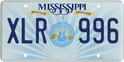 MS license plate XLR996