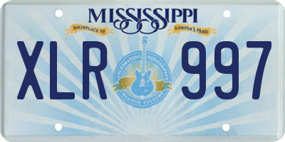 MS license plate XLR997