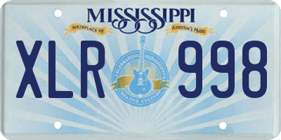 MS license plate XLR998