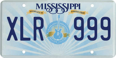 MS license plate XLR999