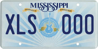 MS license plate XLS000