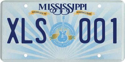 MS license plate XLS001