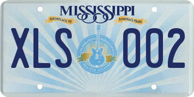 MS license plate XLS002