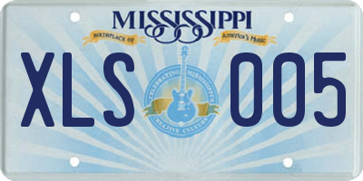 MS license plate XLS005