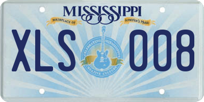 MS license plate XLS008