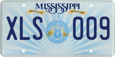 MS license plate XLS009