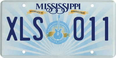 MS license plate XLS011