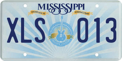 MS license plate XLS013