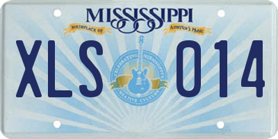 MS license plate XLS014