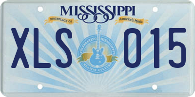 MS license plate XLS015