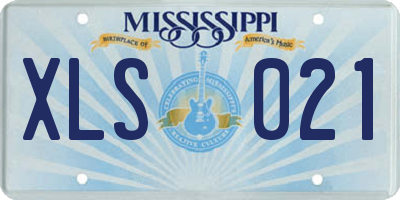 MS license plate XLS021