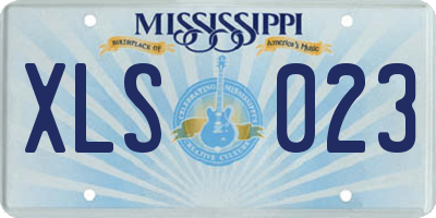 MS license plate XLS023