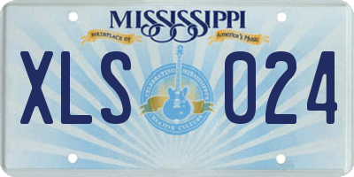 MS license plate XLS024