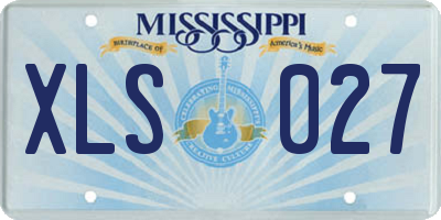 MS license plate XLS027