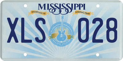 MS license plate XLS028