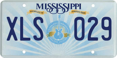 MS license plate XLS029