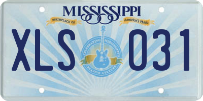 MS license plate XLS031
