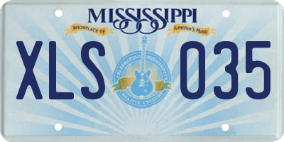 MS license plate XLS035
