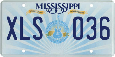 MS license plate XLS036