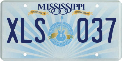 MS license plate XLS037