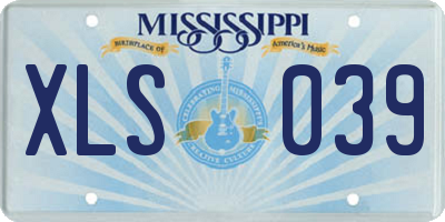 MS license plate XLS039