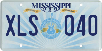MS license plate XLS040