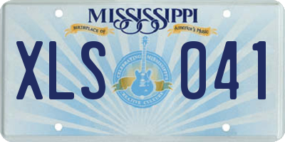 MS license plate XLS041