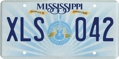 MS license plate XLS042