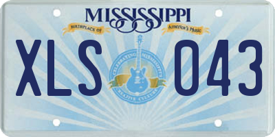 MS license plate XLS043