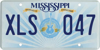 MS license plate XLS047