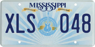 MS license plate XLS048