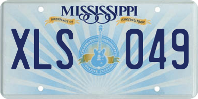 MS license plate XLS049