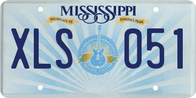 MS license plate XLS051