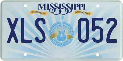 MS license plate XLS052