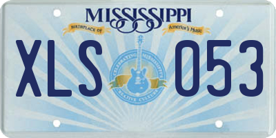 MS license plate XLS053