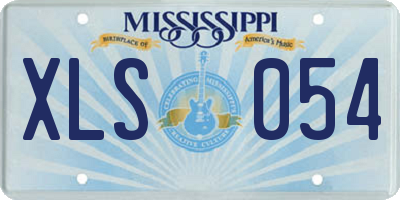 MS license plate XLS054