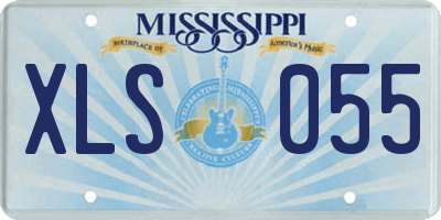 MS license plate XLS055