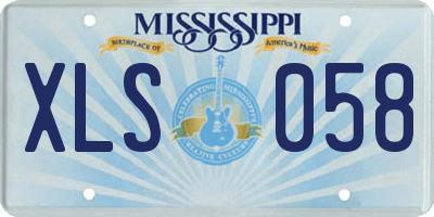 MS license plate XLS058